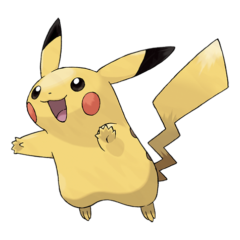 Pikachu, ratón amarillo que guarda electricidad en las mejillas