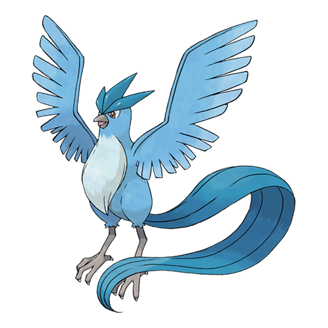 Articuno, ave legendaria de hielo representante de Kanto