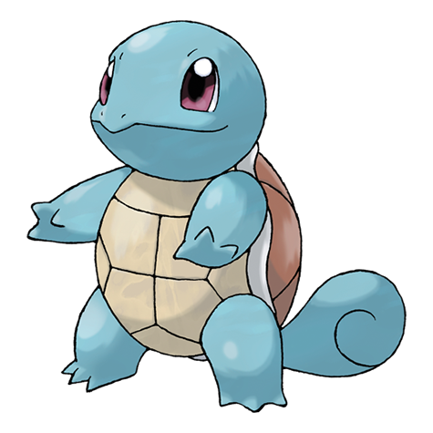 Squirtle, tortuga azul que dispara agua a presión